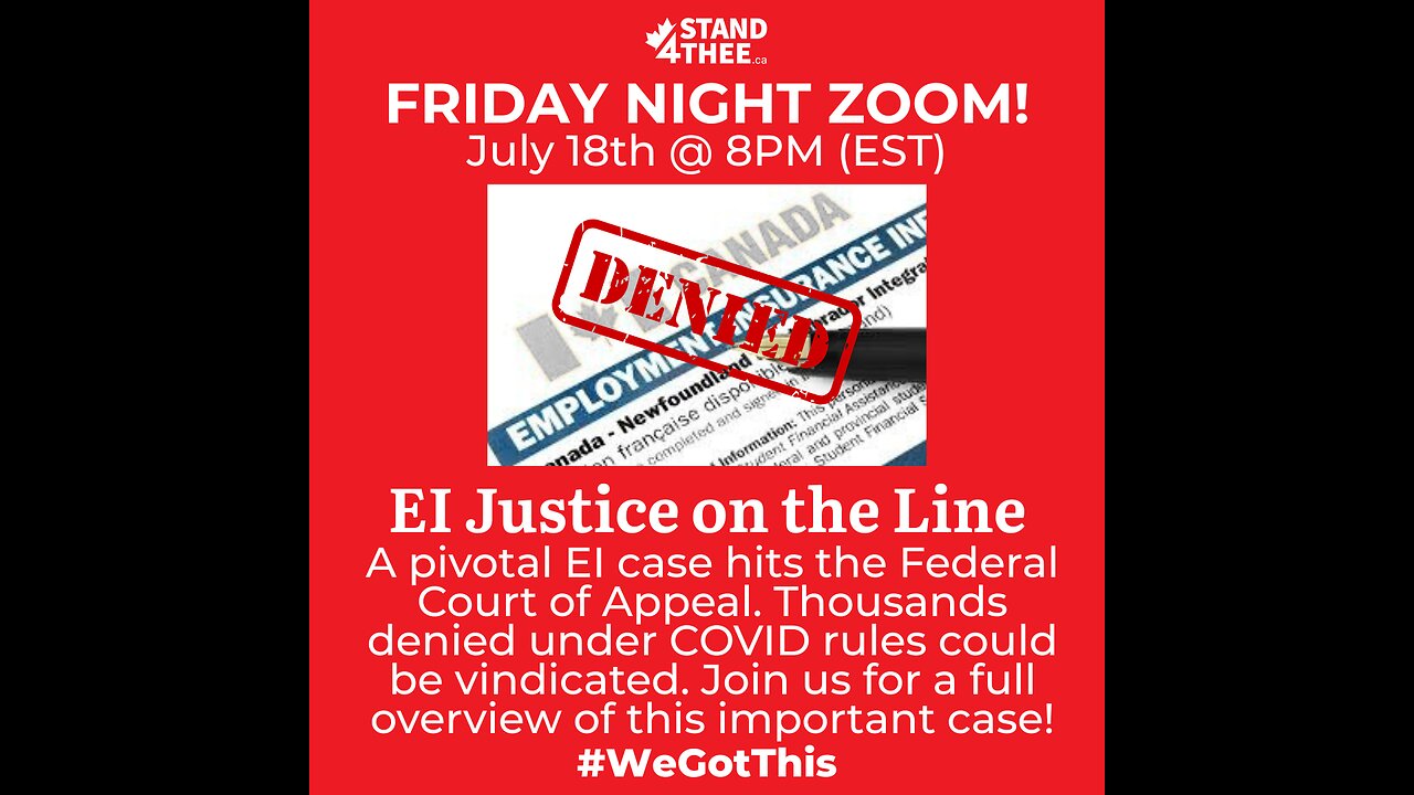 S4T Friday Night Zoom July 18 - EI Case Shaking up the System