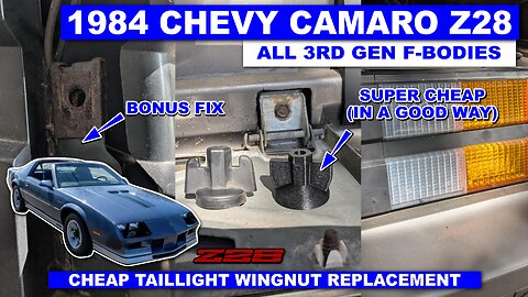 Cheap Taillight Wing Nut Replacement and Broken Taillight Housing Fix - 3rd Gen F-Bodies