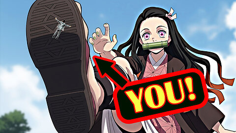 ANIME GIANTESS NEZUKO CRUSHES TINY MAN under her feet! 🦶 Demon Slayer Foot Domination POV