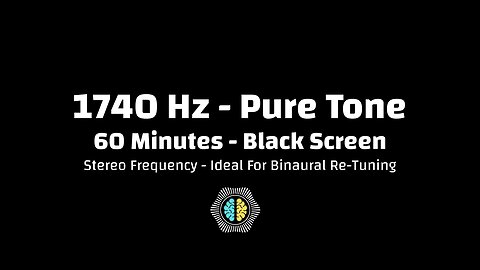 🔊 1740 Hz Pure Tone | Aura Cleansing & High-Vibration Renewal | 60 Minutes | Black Screen | Stereo