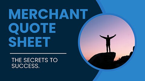 Merchant Quote Sheet