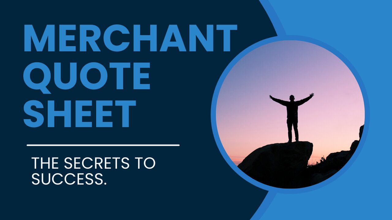 Merchant Quote Sheet