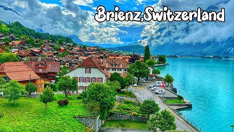 Rainy day in Brienz, Switzerland: 4k Walking through the hidden beauty of Brienz