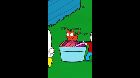 Simon - Simon and Gaspard Hang out the washing for daddy