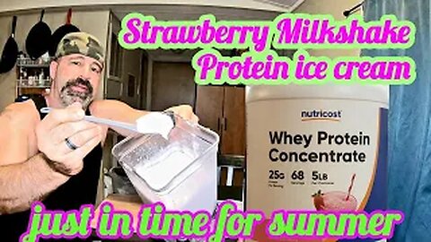 Strawberry Milkshake Protein Ice Cream - Easy Healthy Recipe