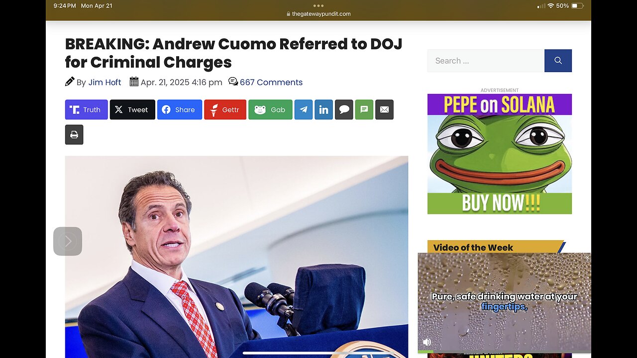 BREAKING: Andrew Cuomo Referred to DOJ for Criminal Charges