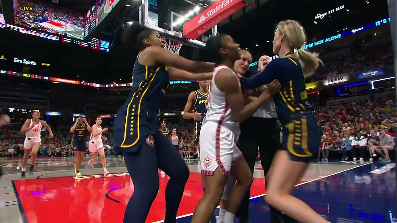 🫢 3 EJECTED, FLAGRANT 2 Sophie Cunningham | Indiana Fever vs Connecticut Sun WNBA womens basketball