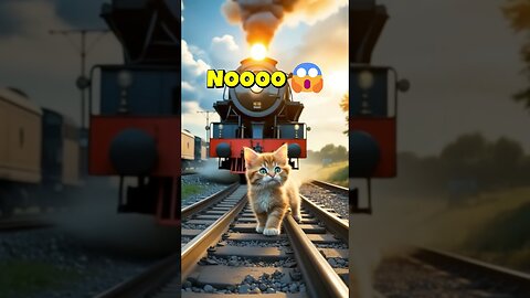 Kitten Left on Train Tracks… What Happens Next