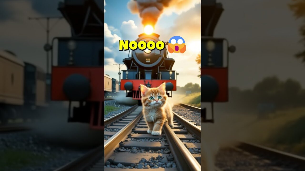 Kitten Left on Train Tracks… What Happens Next