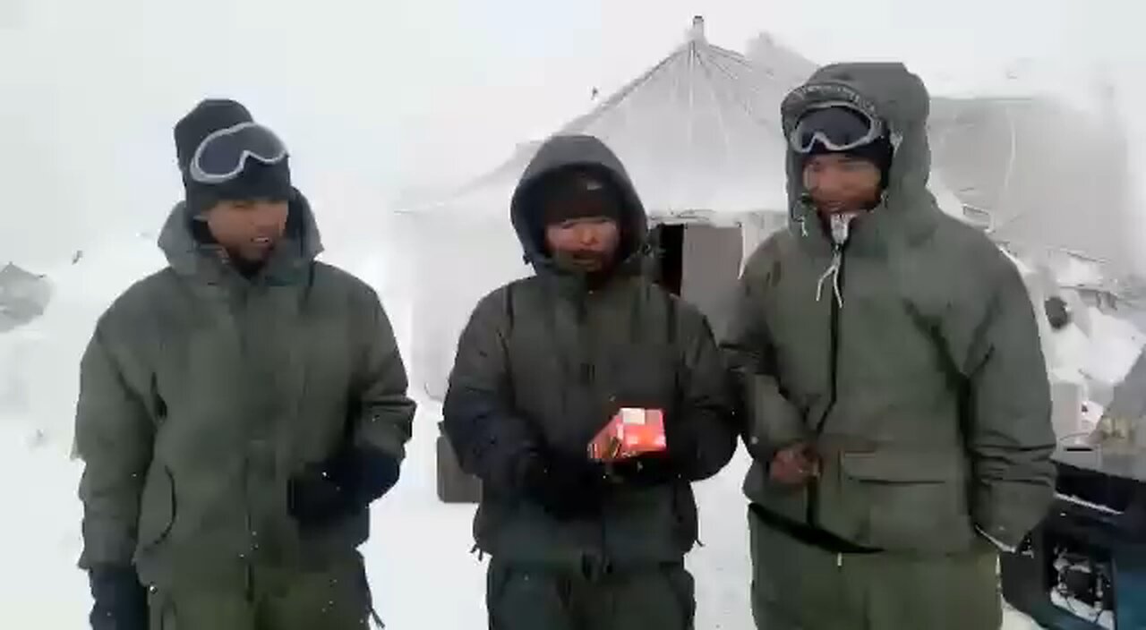 Indian Army in winter on boder