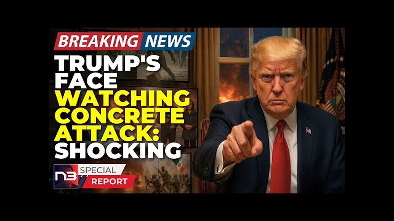 Breaking: Watch - Trump's Face When He Sees Concrete Dropped On Police - Then He Did This