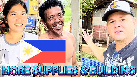Giving House Build To Province Family, Town Tour & FOOD! OFF GRID ISLAND FAMILY PHILIPPINES LIVING