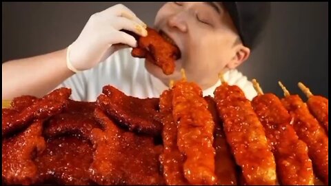 Street Grilled Chicken and Fried pork cutlet snack bar~!! Real sound ASMR