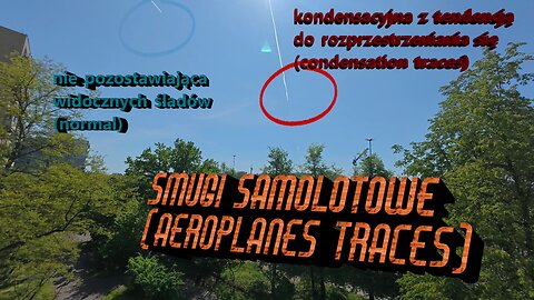 Aeroplanes traces in timelapse