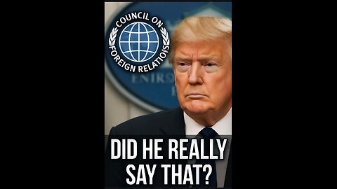 TRUMP PUTS THE CFR AND CITY OF LONDON ON NOTICE!