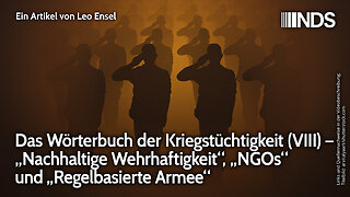 Wörterbuch der Kriegstüchtigkeit (VIII) „Nachhaltige Wehrhaftigkeit“, „NGOs“ & „Regelbasierte Armee“
