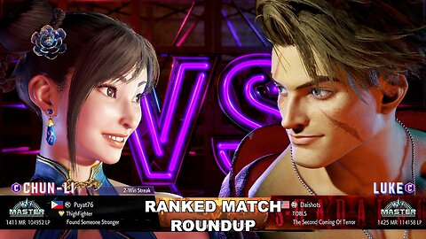 Kuya Kalbo SF6 Ranked Roundup. Chun Li Master Rank [Hori Fight Stick]