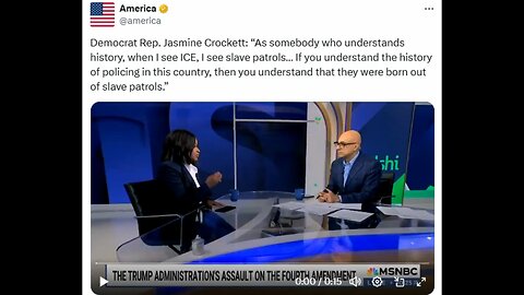 Jasmine Crockett compares ICE Raids to Slave Partrol!