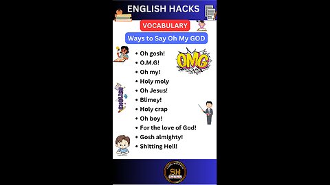 Ways to say OH MY GOD। Daily spoken english #studyhacks123 #spokenenglish #english #shorts