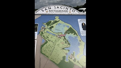 Map of the San Jacinto battlegrounds.