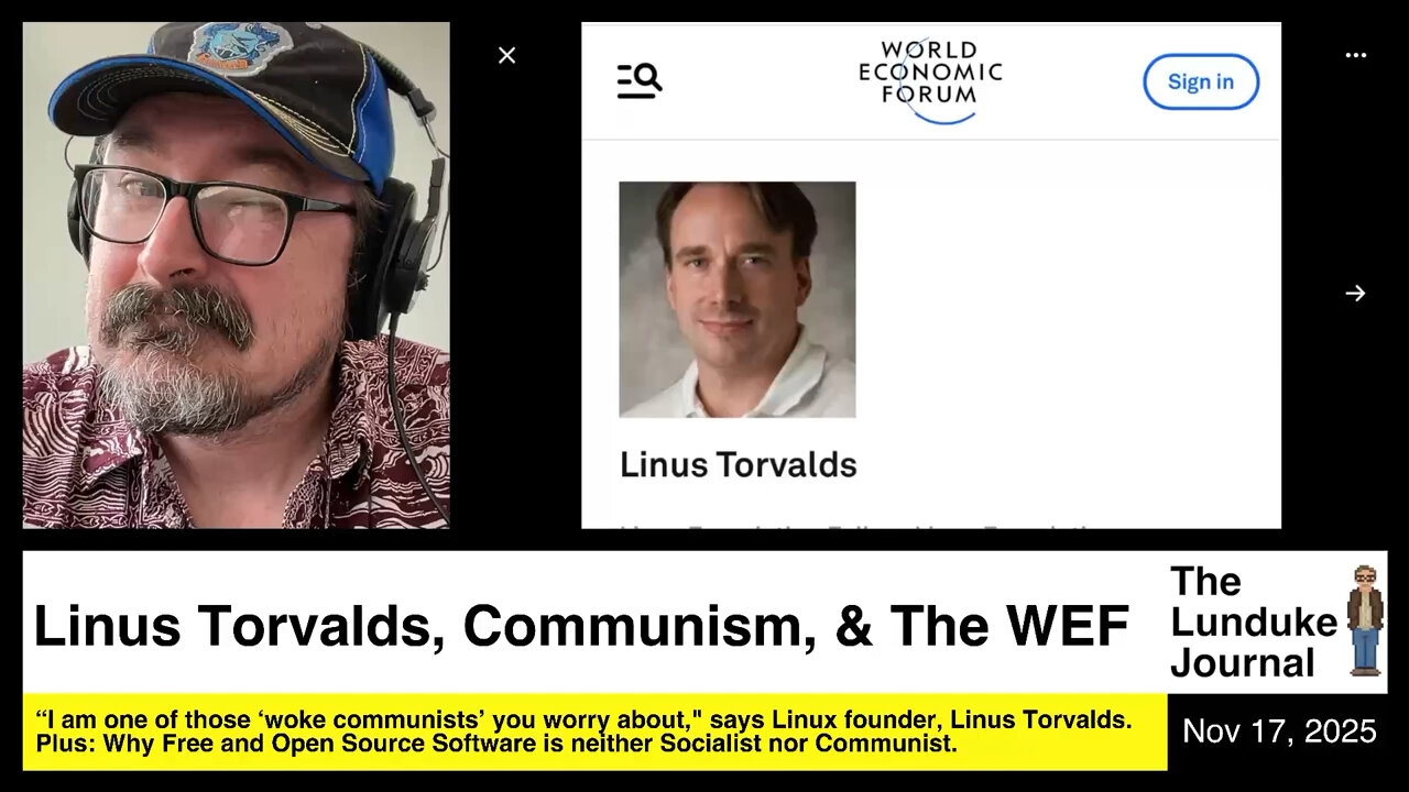 Linus Torvalds, Communism, & The WEF