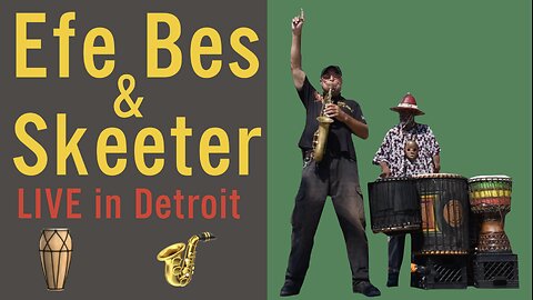 🪘 Efe Bes & Skeeter LIVE 🌍 african drums & saxophone 🎷 Detroit 🏙️ Eastern Market 🚜 music🎵Marvin Gaye