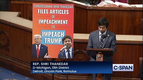 Rep Shri Thanedar Introduces Articles Of Impeachment Against Trump