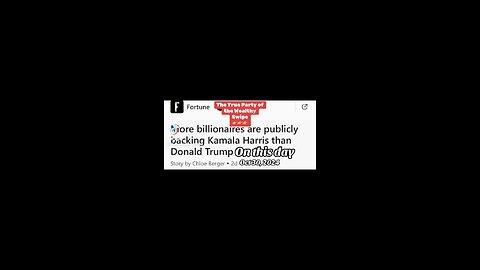 More billionaires backed Kamala than Trump