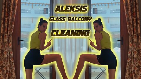Aleksis Housewife Glass Balcony Door Cleaning