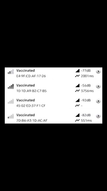 VACCINATED BLUETOOTH MAC ADDRESSES AT THE AIRPORT FULL OF PEOPLE 🧐