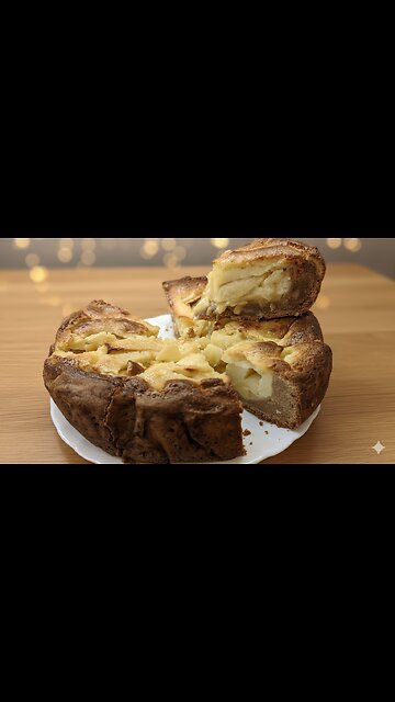 Creamy Chocolate Apple Pie 🍎🍫 #shorts #baking #recipe