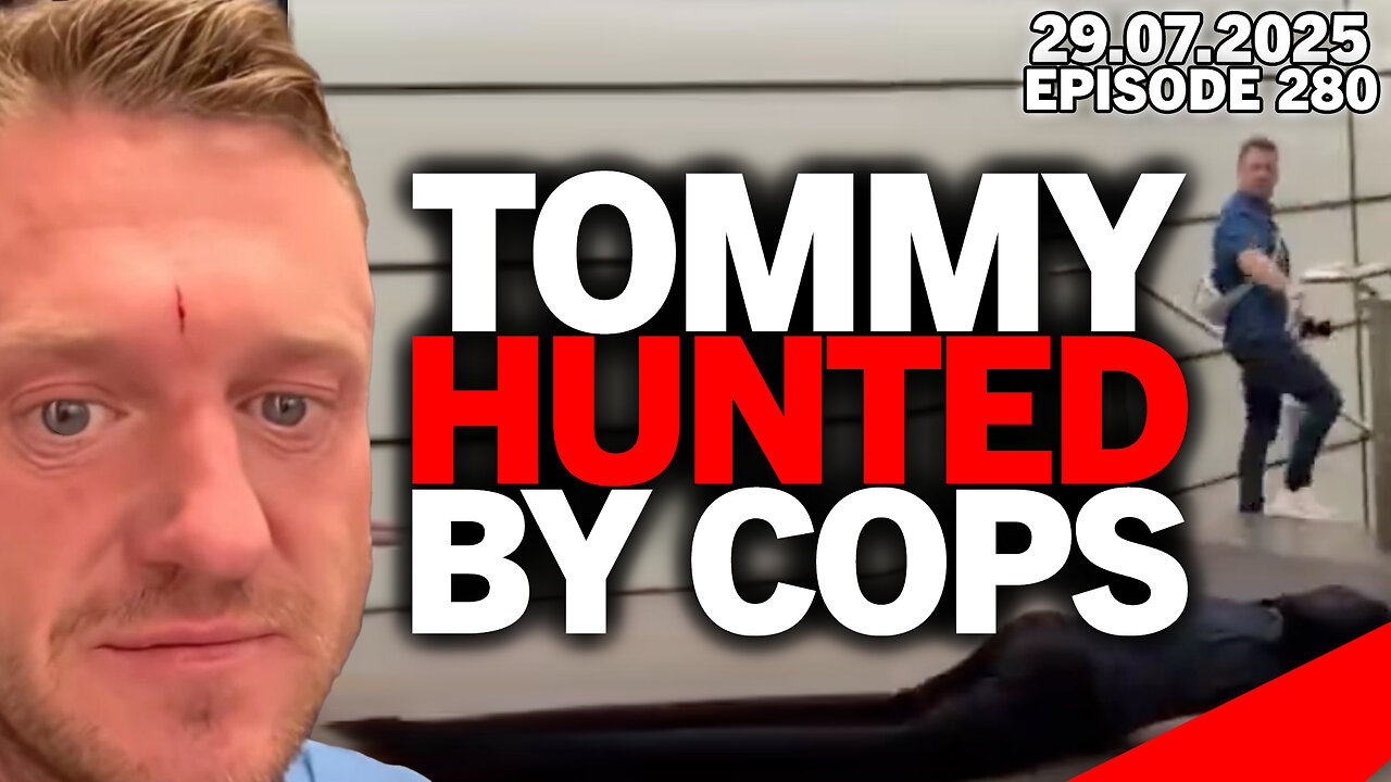 🚨LIVE! POLICE LAUNCH NEW HUNT AGAINST TOMMY ROBINSON AS HE FLEES UK AFTER BEING ATTACKED AT STATION🚨