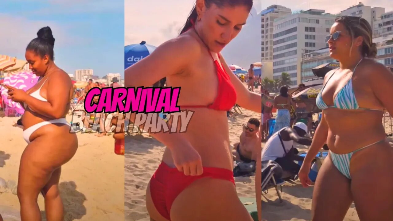Carnival in Rio de Janeiro 🇧🇷 Ipanema Beach in Party | Walk on Ipanema Beach | Brazi