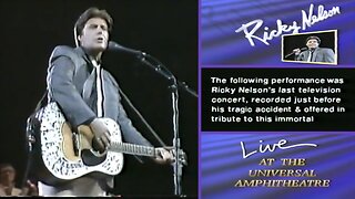 Ricky Nelson's Final Performance – Hours Before Tragedy Last Concert Live 1985