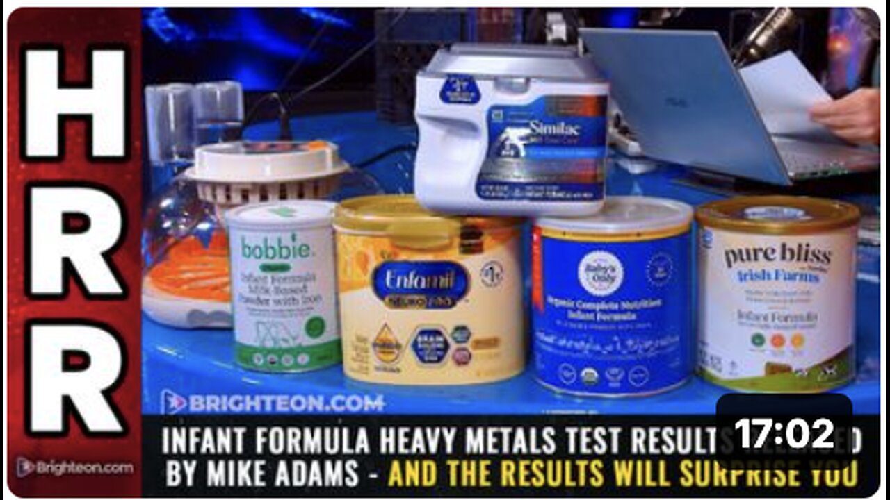 Infant Formula HEAVY METALS test results released by Mike Adams - and the results will surprise you