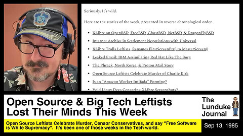 Open Source & Big Tech Leftists Lost Their Minds This Week