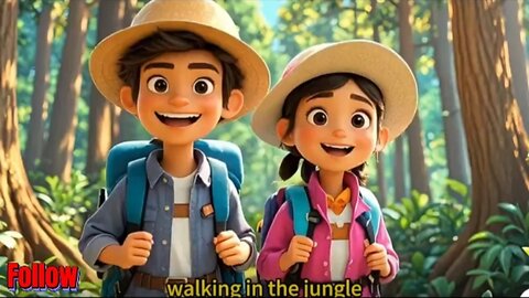 Walking in a jungle animation cartoon | Cartoon story | Cartoon poem