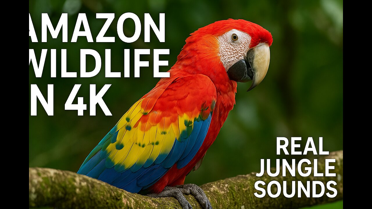 Wildlife of the 🐎Amazon Rainforest # in 4K | Real Sounds & Nature"