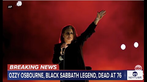 OZZY OSBOURNE DEAD AT 76 + LAST BLACK SABBATH SHOW