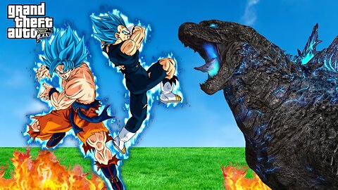 Godzilla Vs Goku & Vegeta😲🔥| GTA 5 Gameplay #gtav