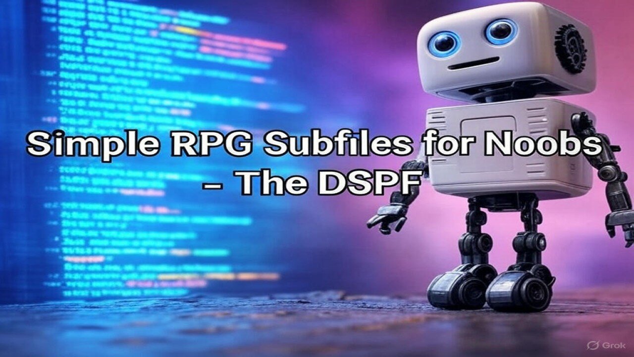 Simple RPG Subfiles for Noobs - The DSPF - Beginners AS400 iSERIES and IBM i Programmers