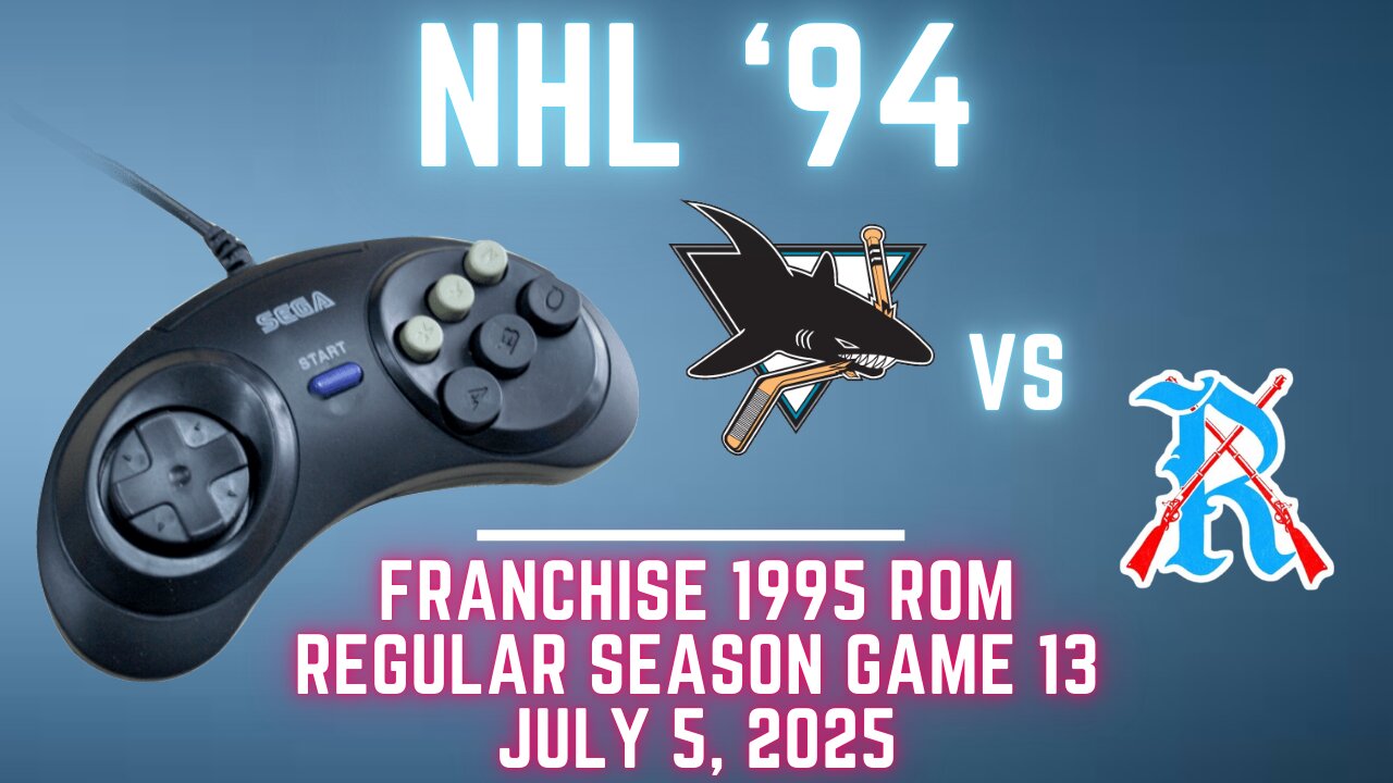NHL 94 Franchise League (1995) - Sharks (Len) at Rifles (Modano09) {Genesis} Game 14