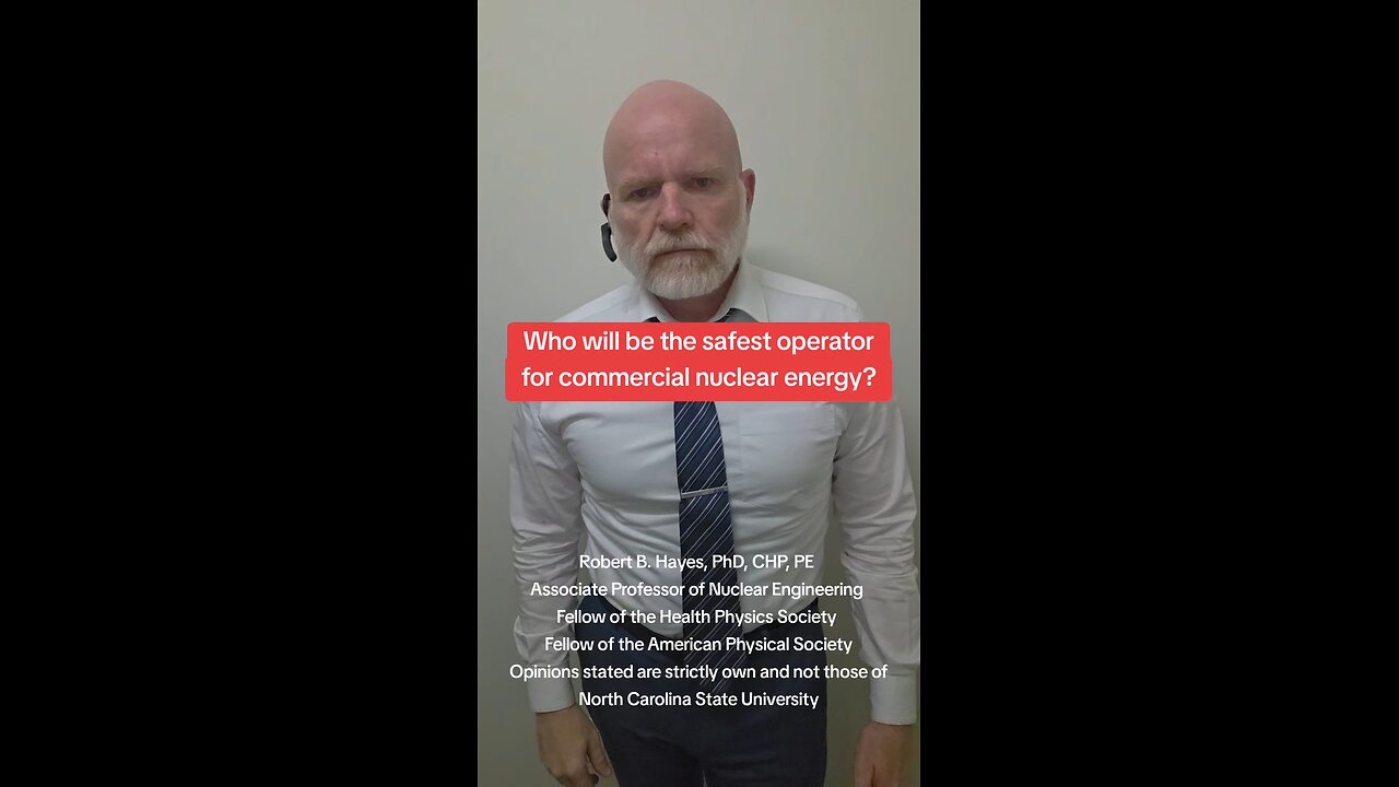 Who's best to run a commercial nuclear reactor?