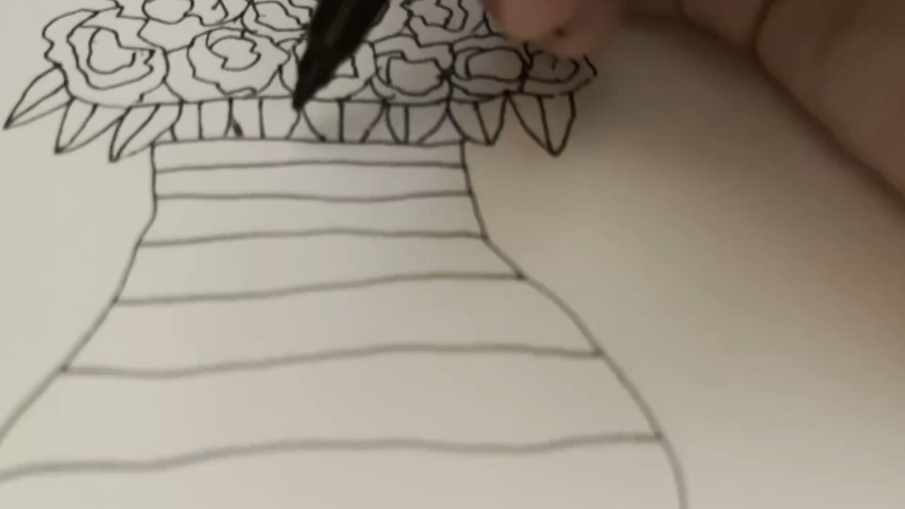 Rose vase art video