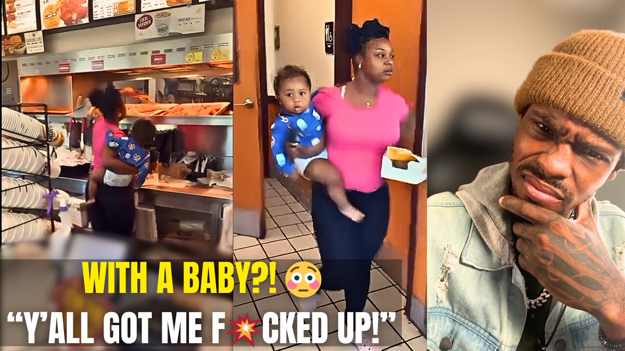 She Walked Behind the Popeyes Counter… With a Baby! ‘Y’all Got Me F💥cked Up!’ 😳