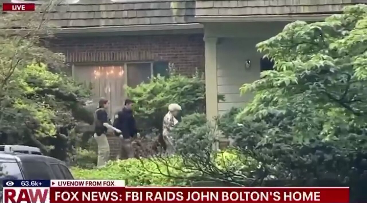 The FBI raid on John Bolton's house is still going on five hours later.