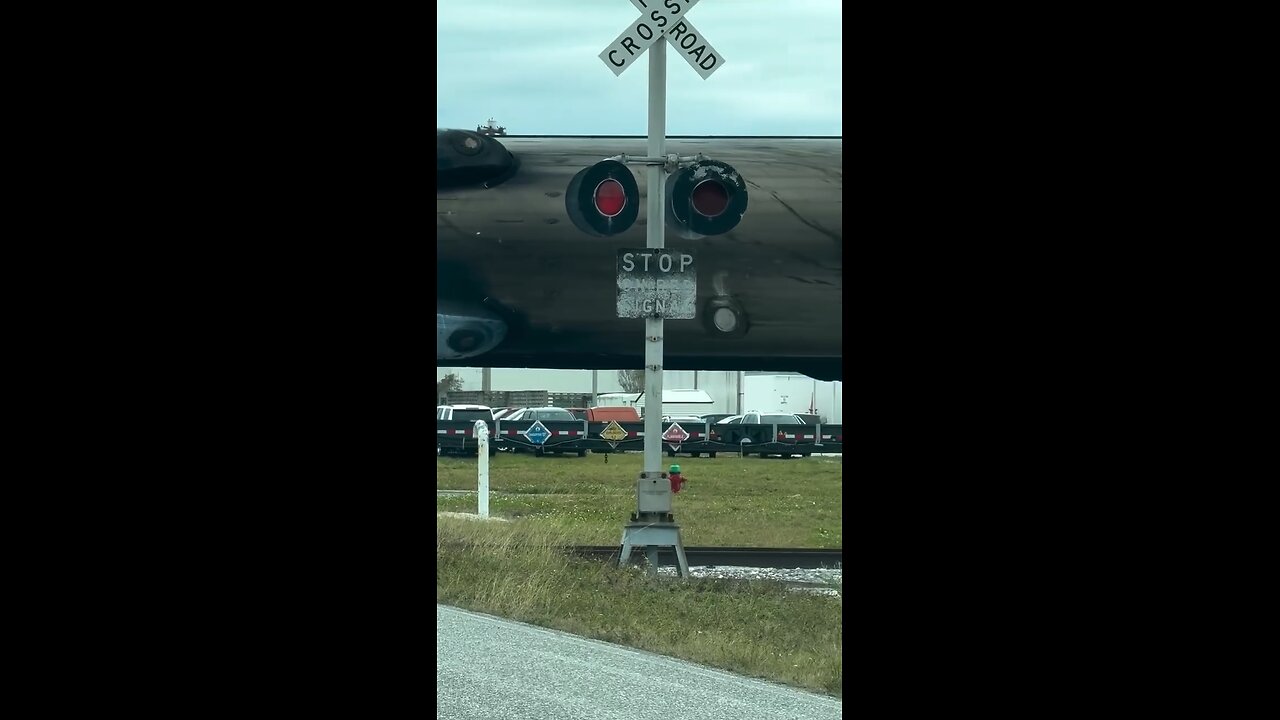 Huge SpaceX rocket booster crossing the road #space