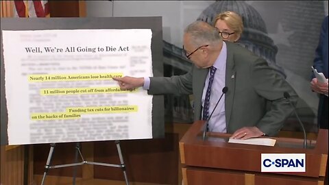 Sen Chuck Schumer Calls Big Beautiful Bill, We Are All Going To Die Act