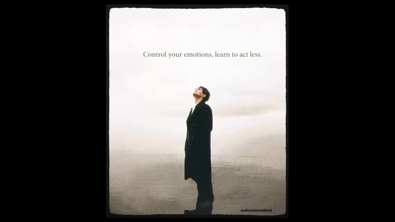 Control your emotions