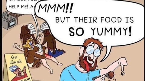 Migrant restaurant worker throwing frozen raw meat on the filthy ground to break it apart